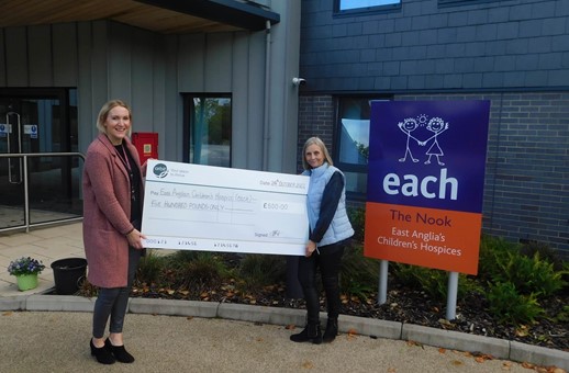 East Anglia’S Children’S Hospices (Each) Cheque Donation