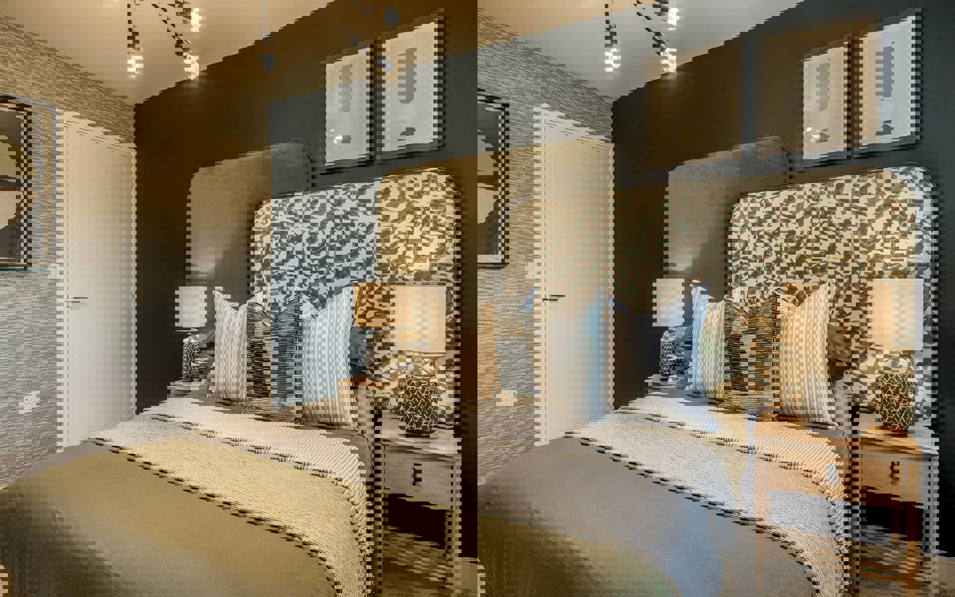 Wolverton Mill Poplar Double Bedroom With Feature Headboard