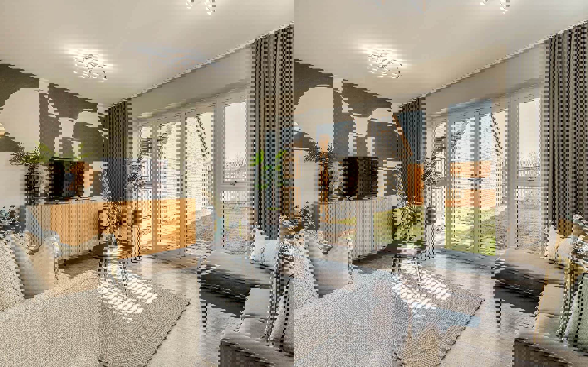 Wolverton Mill Poplar Living Room With Patio Doors