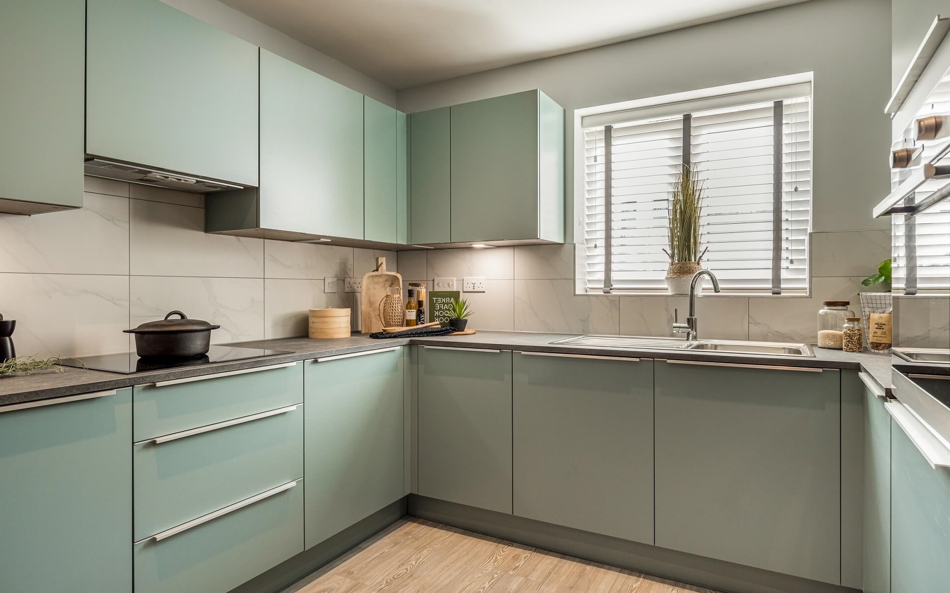 Wolverton Mill Poplar Fitted Kitchen Blue Colour Palette