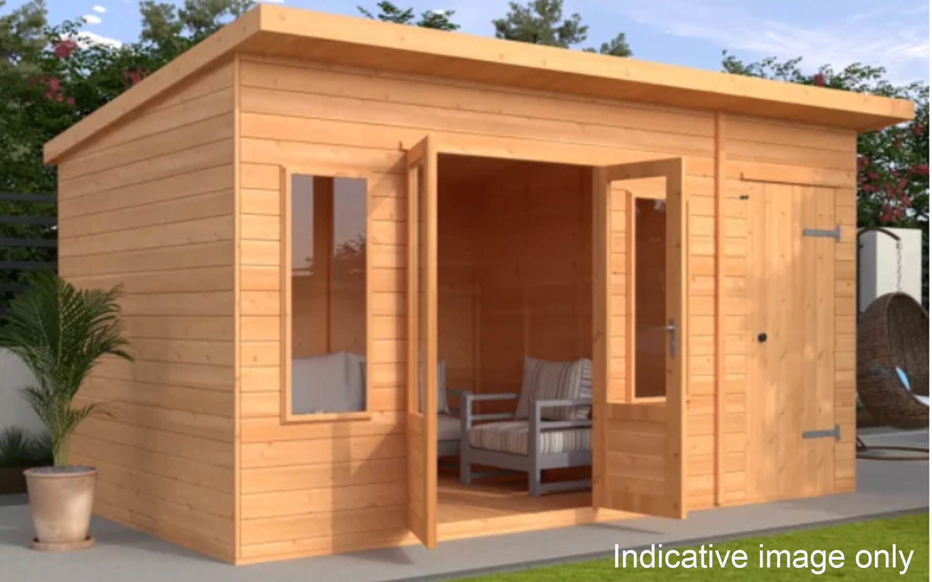 Summer House Style Shed P205 Illustration